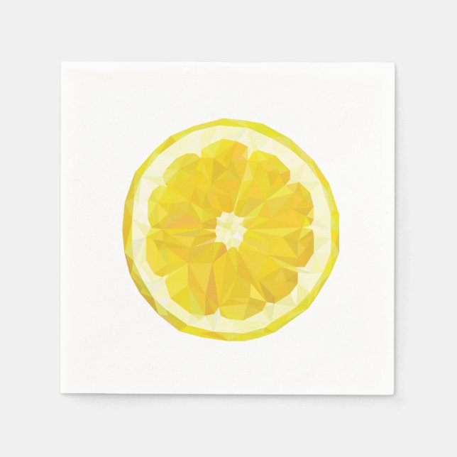 Lemon Slice Geometric Design Napkins Serviette (Vorderseite)