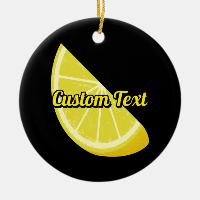 Lemon Slice Keramik Ornament (Vorne)