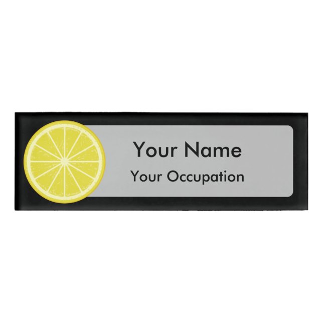 Lemon Slice Namenschild (Vorderseite)