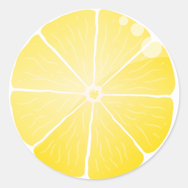 Lemon Slice Runder Aufkleber (Vorderseite)
