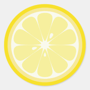 Lemon Slice Runder Aufkleber