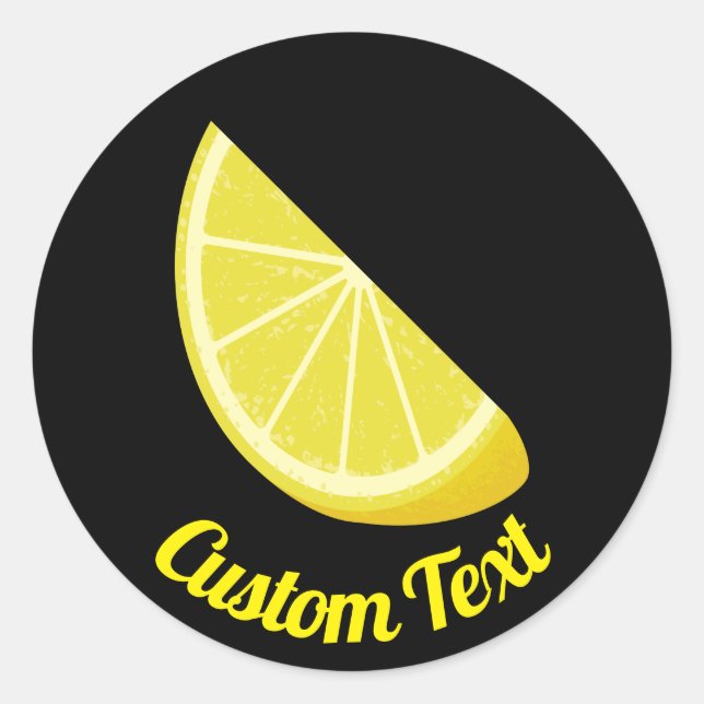 Lemon Slice Runder Aufkleber (Vorderseite)
