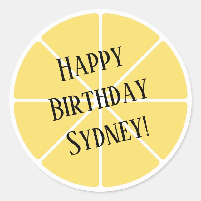 Lemon Slice Sticker (Vorderseite)