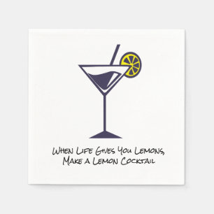 Lemon Slice und Cocktails Napkin Serviette