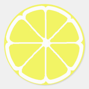 LEMON SLICE von SHARON SHARPE Runder Aufkleber