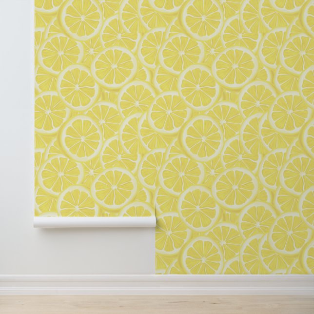Lemon Slices Design Tapete (Anwendung)
