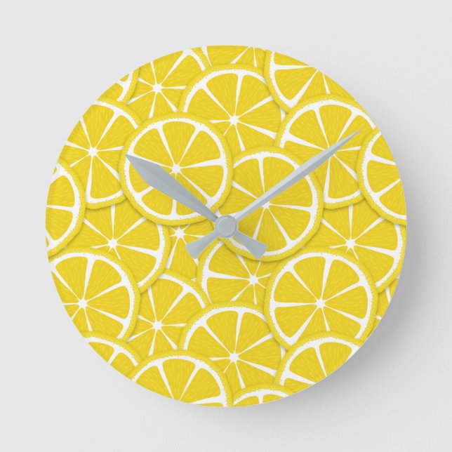 Lemon Slices Kitchen Wall Clock Runde Wanduhr (Vorderseite)