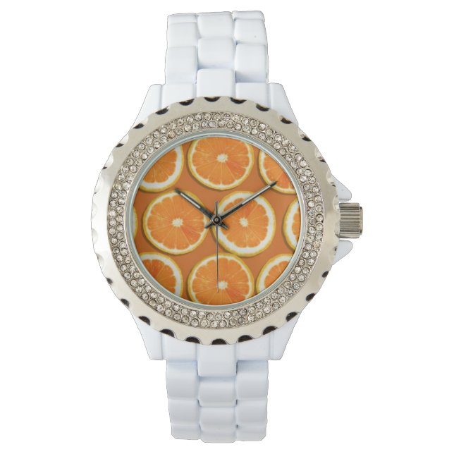 Lemon Slices Pattern Armbanduhr (Vorderseite)