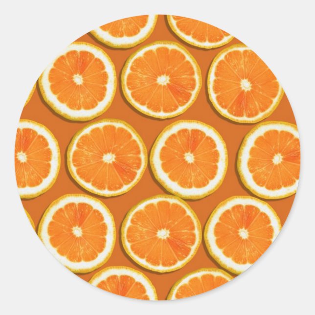 Lemon Slices Pattern Runder Aufkleber (Vorderseite)
