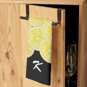 Lemon Slices Watercolor-Muster Geschirrtuch