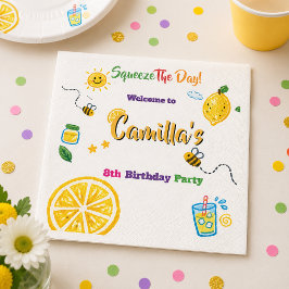 Lemon Sommer Thema Kindergeburtstag Serviette