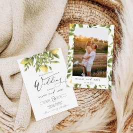 Lemon Sorrento Amalfi Coast Calligrafy Wedding Einladung