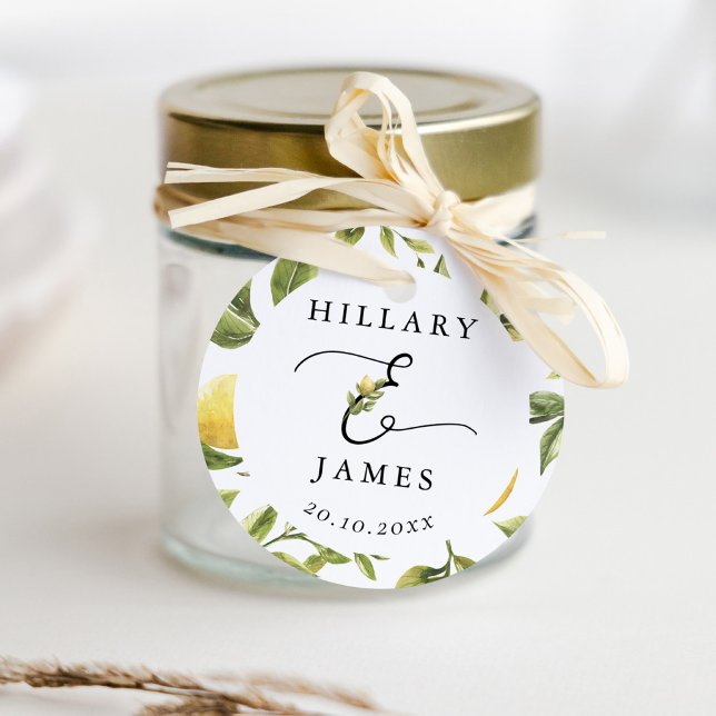 Lemon Sorrento Mediterranean Wedding Geschenkanhänger (Von Creator hochgeladen)