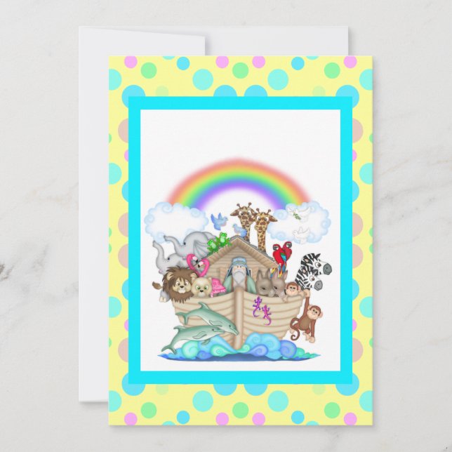 LEMON SPOT NOAHS ARK PARTY EINLADUNG (Vorderseite)