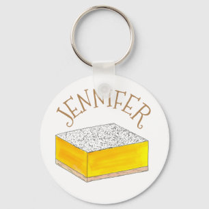 Lemon Square Bar Konditorei Dessert Bake Sale Bake Schlüsselanhänger