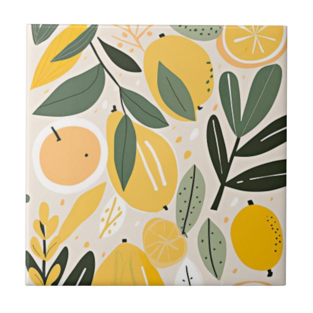 Lemon Square Fliese (Vorderseite)