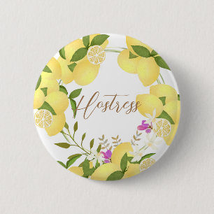 Lemon Squeeze White Button