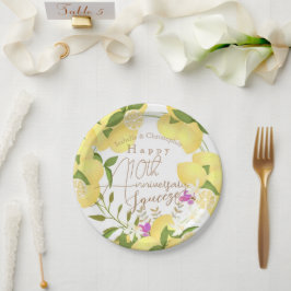 Lemon Squeeze White Pappteller