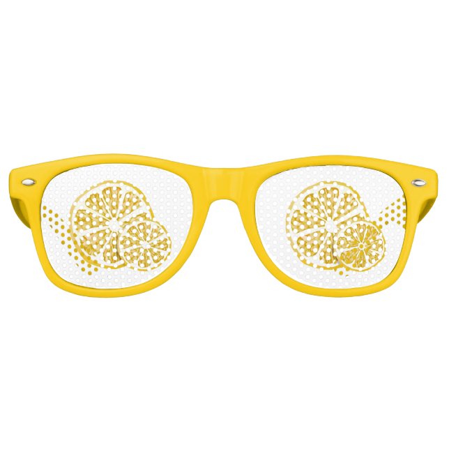 Lemon Squeeze White Partybrille (Vorderseite)