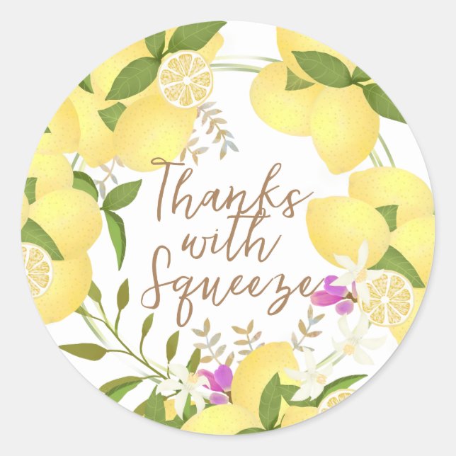 Lemon Squeeze White Sticker (Vorderseite)