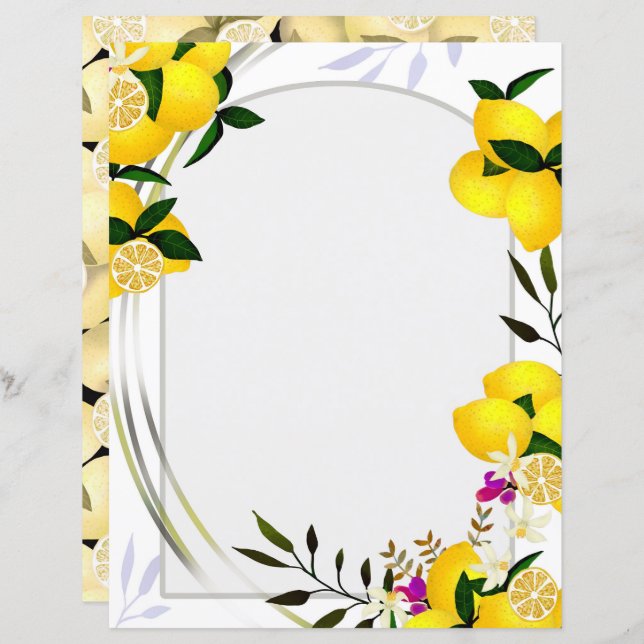 Lemon Stationery Paper (Vorne/Hinten)