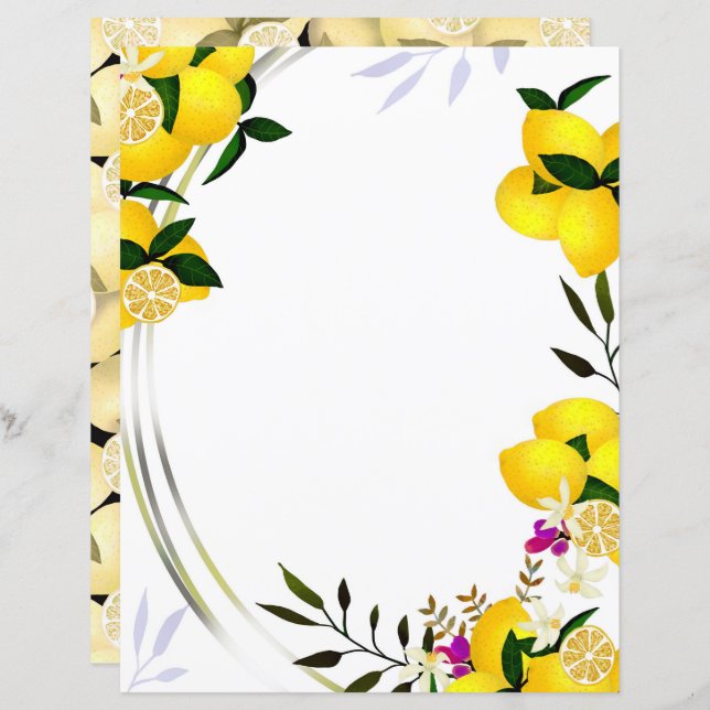 Lemon Stationery Paper (Vorne/Hinten)