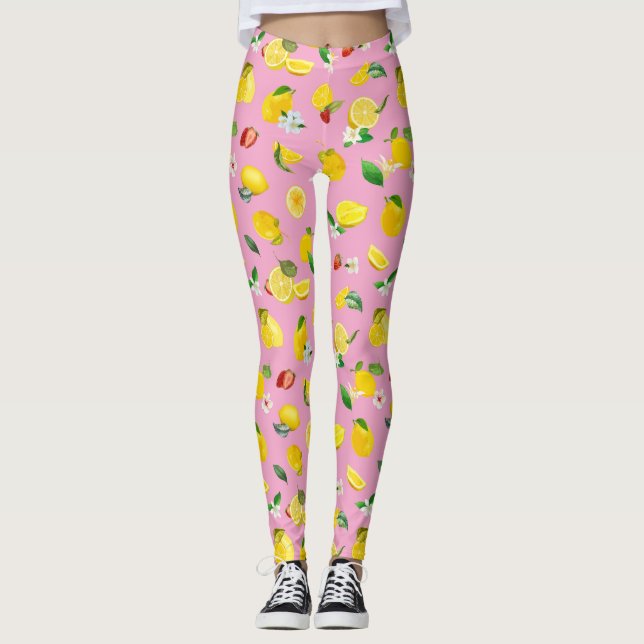 Lemon & Strawberry 1 Leggings (Vorderseite)