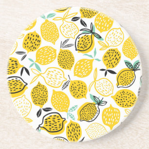 Lemon Summer Design Vintag Illustration Getränkeuntersetzer