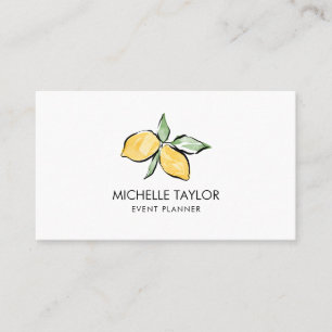 Lemon Summer Tropical Citrus Modernes Giro Event Visitenkarte