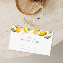 Lemon Summer Wie viele Lemon Drops Spiel Begleitkarte