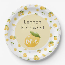 Lemon Sweet One 1. Geburtstag Pappteller