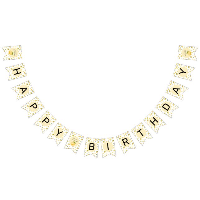 Lemon Sweet One 1. Geburtstag Wimpelkette (Alle)