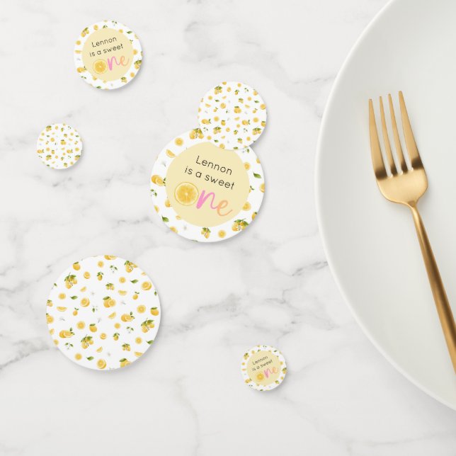 Lemon Sweet One Geburtstag Konfetti (Gruppe)