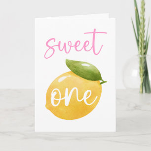 Lemon Sweet One Happy Birthday Card Karte