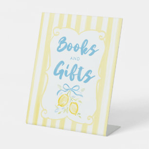 Lemon-Thema Junge Baby Shower Bücher & Geschenke Sockelschild