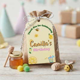 Lemon-Thema zum Kindergeburtstag Geschenkanhänger