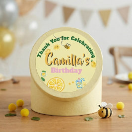 Lemon-Thema zum Kindergeburtstag Runder Aufkleber