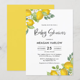 Lemon Theme Baby Shower Oh Baby Dusche Einladung