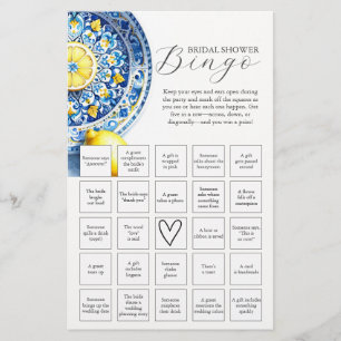 Lemon Theme Brautparty Bingo Flyer