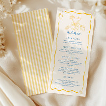 Lemon Theme Yellow Stripes Flat Menu