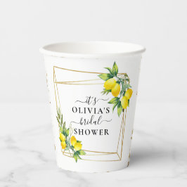 Lemon Themed Geometric Brautparty Paper Cups Pappbecher
