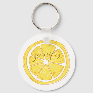 Lemon Themed Personalisiert Key Chain Schlüsselanhänger