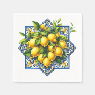 Lemon Tile Napkins Serviette