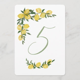 Lemon Tischnummer Five