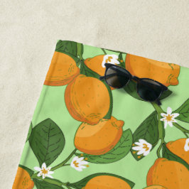 Lemon Tree Blooming Pattern Strandtuch