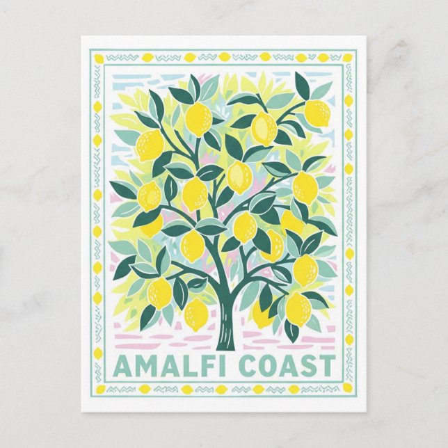 Lemon Tree in Amalfi Italien Postkarte (Vorderseite)