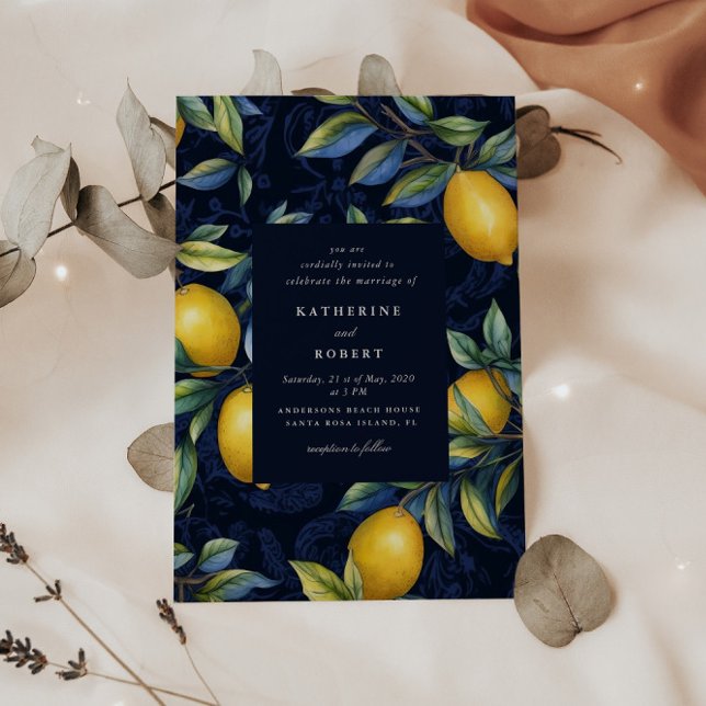 Lemon Tree Italien Inspiriert Hochzeit in Urlaubso Einladung (Von Creator hochgeladen)