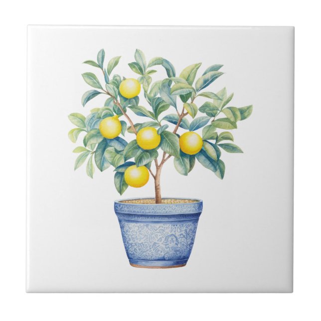 Lemon Tree Mediterrane Toskana Fliese (Vorderseite)