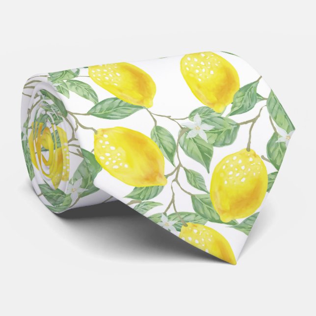 Lemon Tree Pattern Krawatte (Gerollt)