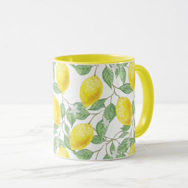 Lemon Tree Pattern Tasse (VorderseiteRechts)